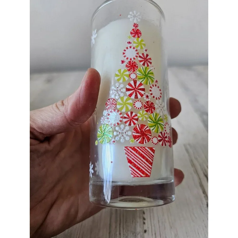 Pier 1 peppermint‎ party candle Xmas tree last new decor